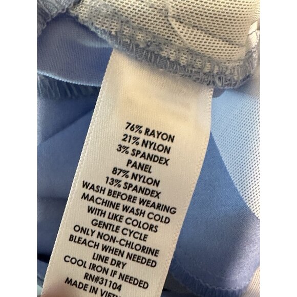 NWT Kim Rogers 14 Petite Capri Tummy Control Blue Pull On Pockets - Picture 9 of 11